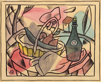 Lot 315 - Doris Brabham Hatt, ARWA (British, 1890-1969) - Still life with fruit
