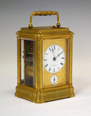 Lot 382 - Le Roy & Fils carriage clock once belonging to the Countess of Mornington