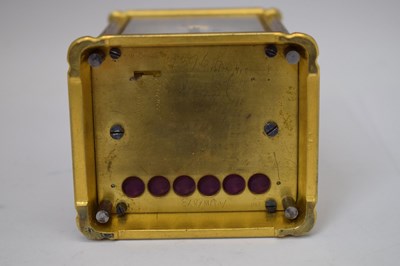 Lot 382 - Le Roy & Fils carriage clock once belonging to the Countess of Mornington