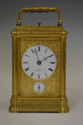 Lot 382 - Le Roy & Fils carriage clock once belonging to the Countess of Mornington