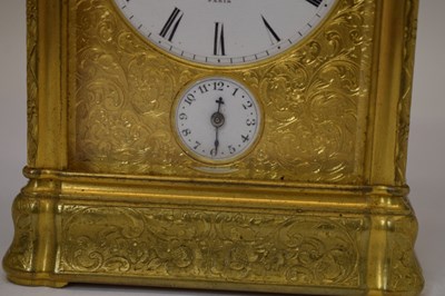 Lot 382 - Le Roy & Fils carriage clock once belonging to the Countess of Mornington
