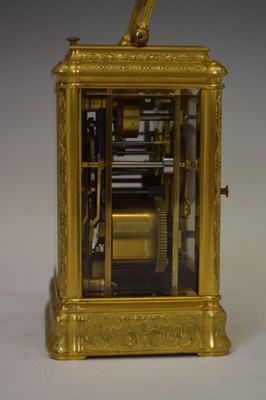 Lot 382 - Le Roy & Fils carriage clock once belonging to the Countess of Mornington