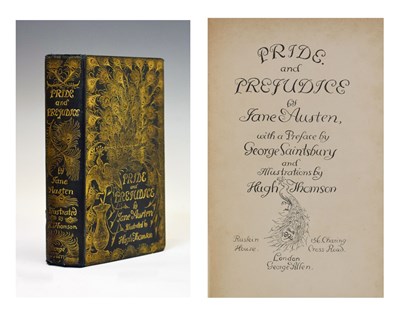 Lot 247 - Jane Austen, 'Pride and Prejudice' - Peacock edition, illustrated by Hugh Thomson, 1894