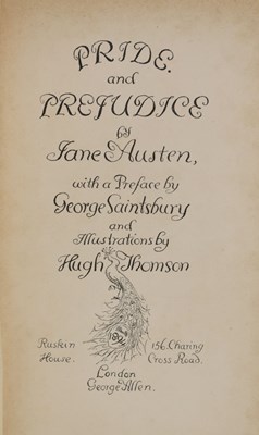 Lot 247 - Jane Austen, 'Pride and Prejudice' - Peacock edition, illustrated by Hugh Thomson, 1894