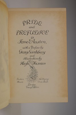 Lot 247 - Jane Austen, 'Pride and Prejudice' - Peacock edition, illustrated by Hugh Thomson, 1894