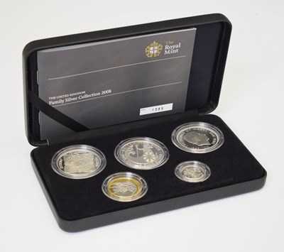 Lot 229 - Royal Mint United Kingdom 'Family Silver Collection', 2008, five coin set