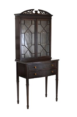Lot 494 - Edwardian display cabinet