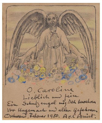 Lot 289 - Cuno Amiet, (Swiss, 1868-1961) - Mixed media - Angel
