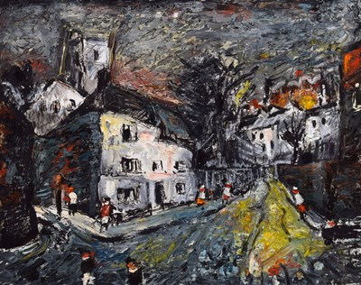 Lot 363 - Barrington Tabb (British, 1934-2022) - Oil on board - 'White Hart, Lower Maudlin Street