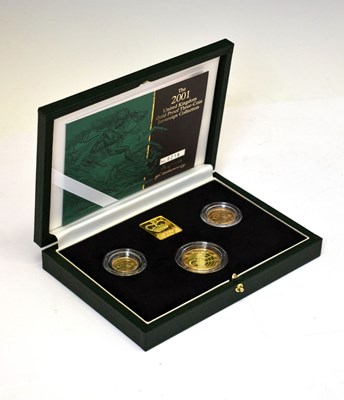 Lot 116 - Royal Mint United Kingdom Queen Elizabeth II Gold Proof Three Coin Sovereign Collection, 2001