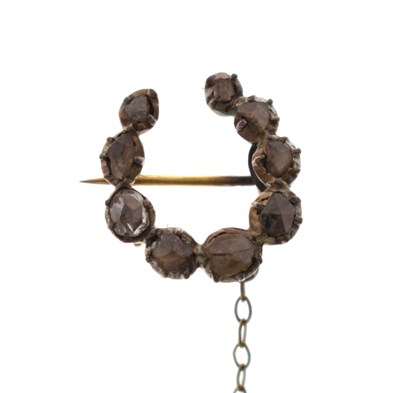 Lot 25 - Late 18th / Early 19th century diamond horseshoe brooch
