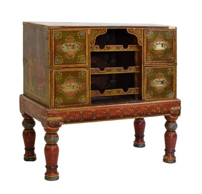 Lot 522 - Painted Kashmari cabinet