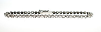 Lot 51 - Early 20th century diamond white metal line bracelet