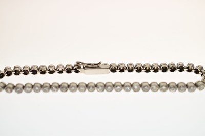 Lot 51 - Early 20th century diamond white metal line bracelet