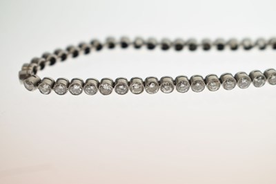 Lot 51 - Early 20th century diamond white metal line bracelet