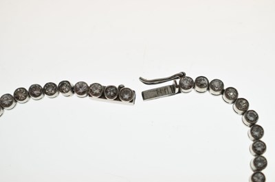 Lot 51 - Early 20th century diamond white metal line bracelet
