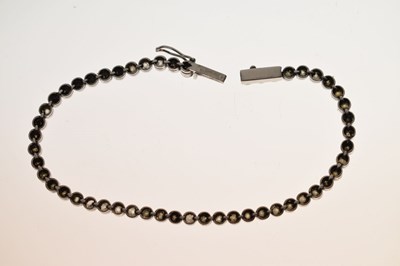 Lot 51 - Early 20th century diamond white metal line bracelet