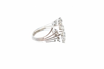 Lot 13 - Circa 1920 diamond 18ct white gold square cluster ring