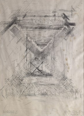 Lot 346 - Kenneth Draper (British, b.1944) – Pencil on paper - ‘Working drawing for sculpture (2nd drawing)'
