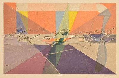 Lot 348 - Jacques Villon (French, 1875-1963) – Screen print on paper - Orly, abstract planes