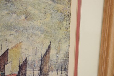 Lot 258 - Laurence Stephen Lowry R.A. (British, 1887-1976) - Signed print - 'Sailing Boats'