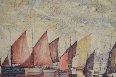 Lot 258 - Laurence Stephen Lowry R.A. (British, 1887-1976) - Signed print - 'Sailing Boats'