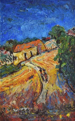 Lot 334 - Barrington Tabb (British, 1934-2022) - Oil on board - Old House, Campo de Mijas, Spain