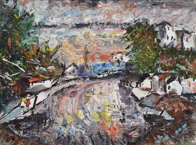 Lot 366 - Barrington Tabb (British, 1934-2022) - Oil on board - 'Avon Gorge Bristol'
