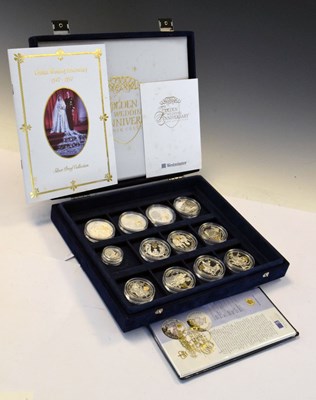 Lot 188 - Golden Wedding Anniversary silver proof part coin set