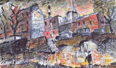 Lot 377 - Barrington Tabb (British, 1934-2022) - Mixed media - Welsh Back, Bristol