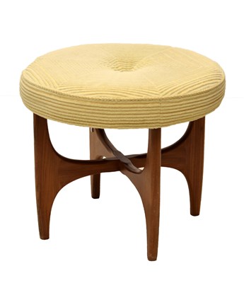 Lot 369 - G-Plan Astro dressing stool with cream covering