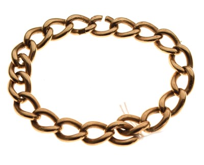 Lot 35 - 9ct gold heavy curb-link bracelet