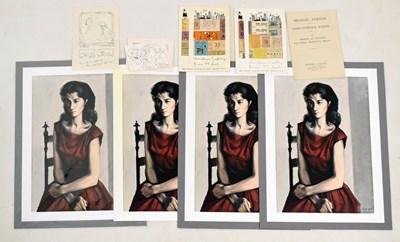 Lot 656 - Michael Ayrton (1921-1975) - Three signed Christmas cards