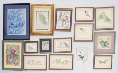 Lot 359 - (Violet) Fay Pomerance (1912-2001) - Collection of bird studies
