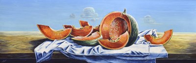 Lot 345 - Stuart Maxwell Armfield (British, 1916-2000) - Large tempera on panel of a pumpkin