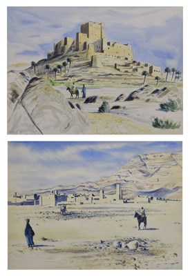 Lot 599 - Stuart Maxwell Armfield (British, 1916-2000) - Two watercolours of Morocco