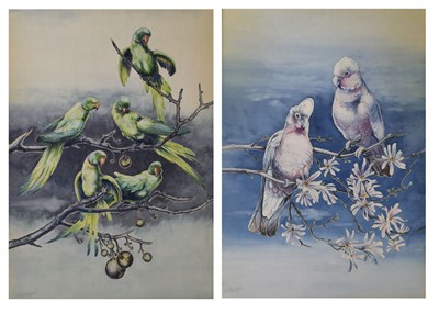 Lot 597 - Stuart Maxwell Armfield (British, 1916-2000) - Two watercolour studies - Lovebirds