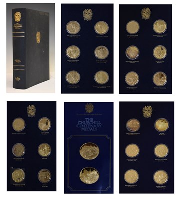 Lot 138 - The Churchill Centenary Medals Collection, twenty-six silver gilt commemorative ingots