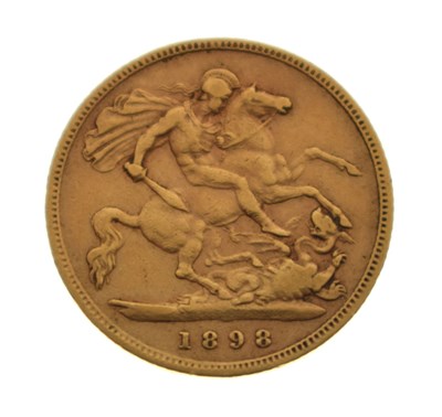 Lot 113 - Queen Victoria gold half sovereign, 1898