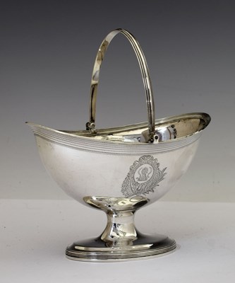 Lot 89 - George III silver sugar bowl or basket