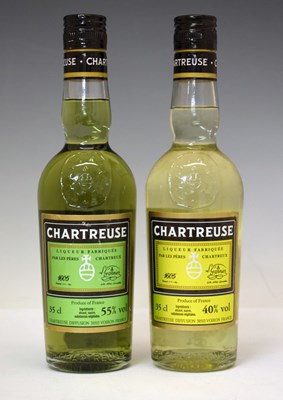 Lot 466 - Chartreuse Verte/Green, and Jaune/Yellow Chartreuse Liqueur Fabriquée