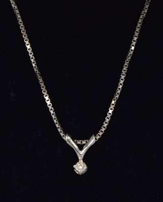 Lot 84 - Single stone diamond pendant