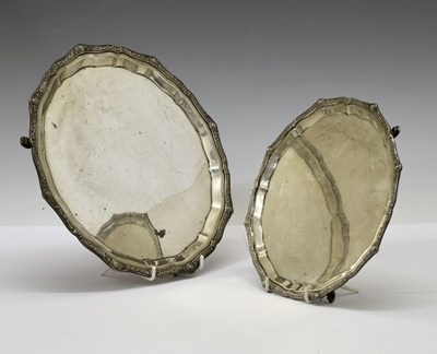 Lot 106 - Two Elizabeth II graduated silver salvers