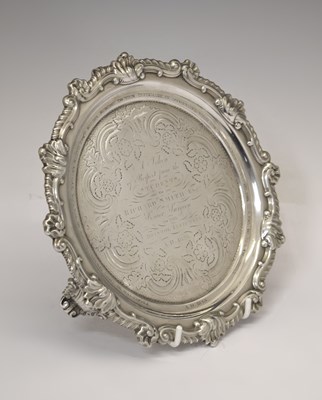Lot 103 - George III silver waiter