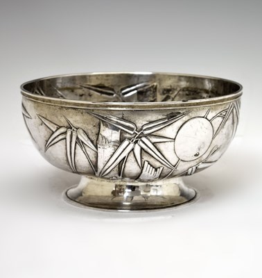 Lot 139 - Early 20th century Chinese export white metal bowl