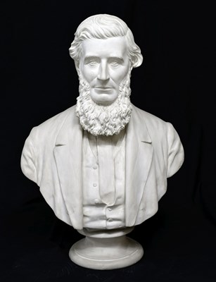 Lot 194 - Henry Tyley of Bristol - Victorian plaster portrait bust of John Beattie