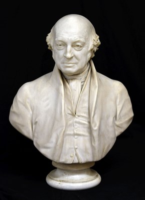 Lot 195 - Timothy Butler (1806-1885) - Victorian marble portrait bust of George Thomas