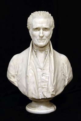 Lot 196 - Timothy Butler (1806-1885) - Victorian marble portrait bust of Samuel Martyn