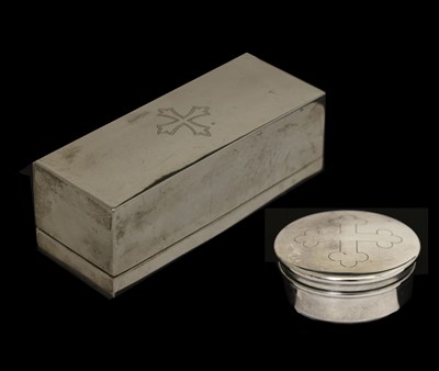 Lot 124 - Two silver ecclesiastical boxes
