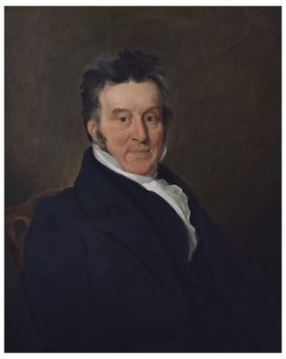 Lot 288 - Follower of Ramsey Richard Reinagle (British, 1775-1862) - Oil on canvas - Half-length portrait of Richard Smith, Junior